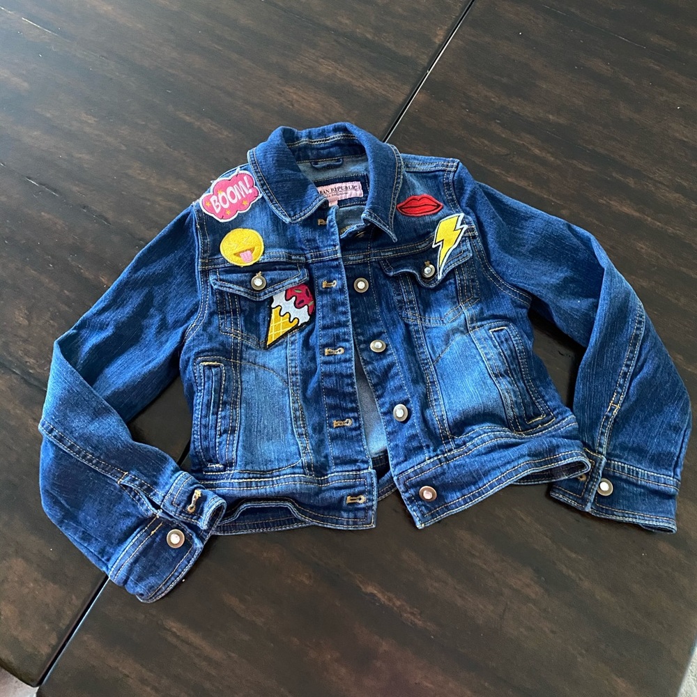 Girls Emoji Jean Jacket